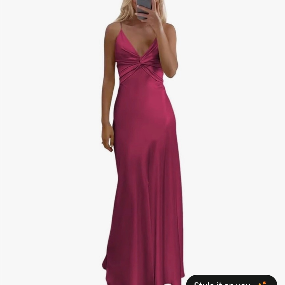 Elegant Pink Evening Gown